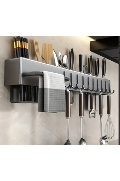 40 cm Mutfak Rafı Askılık Duvara Monte Kendinden Yapışkanlı Düzenleyici Delmeden Montaj