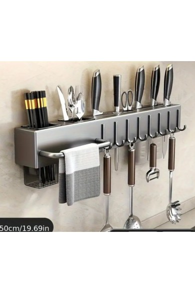 50 cm Mutfak Rafı Askılık Duvara Monte Kendinden Yapışkanlı Düzenleyici Delmeden Montaj